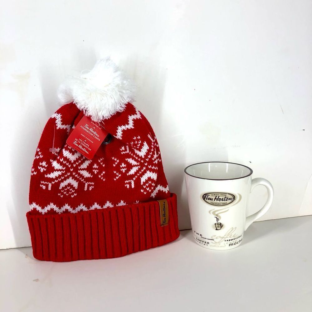 Tim HORTONS NWT Toque & Preowned Limited Edition Mug Set